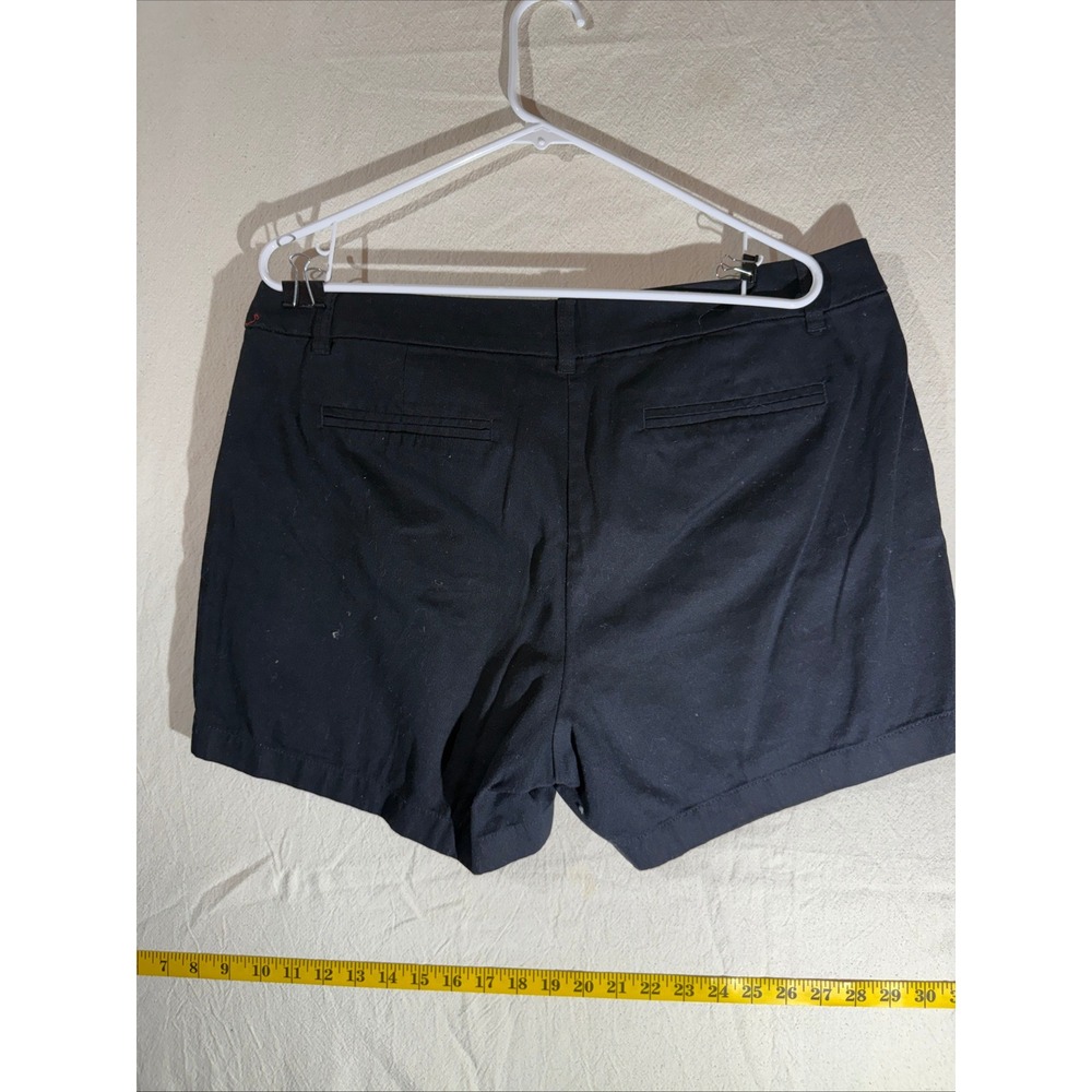J.Crew Chino Shorts Womens 14 Black Good Condition Mid Rise Stretch Cotton - Picture 4 of 6